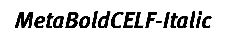 MetaBoldCELF-Italic font preview