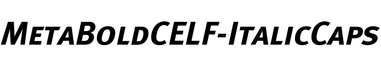 MetaBoldCELF-ItalicCaps font preview