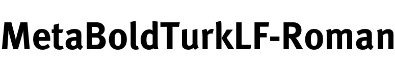 MetaBoldTurkLF-Roman font preview