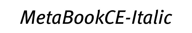 MetaBookCE-Italic font preview