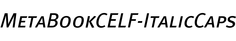 MetaBookCELF-ItalicCaps font preview