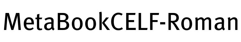 MetaBookCELF-Roman font preview