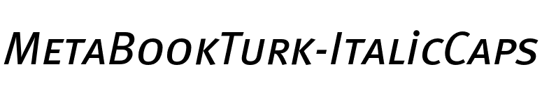 MetaBookTurk-ItalicCaps font preview