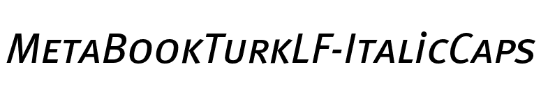 MetaBookTurkLF-ItalicCaps font preview