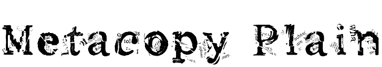 Metacopy Plain font preview