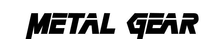 Metal Gear font preview