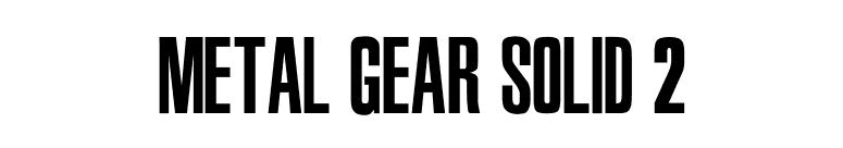 Metal Gear Solid 2 font preview