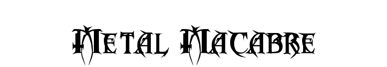 Metal Macabre font preview