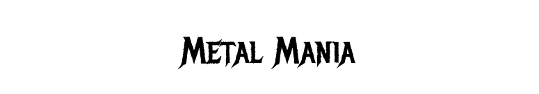 Metal Mania font preview