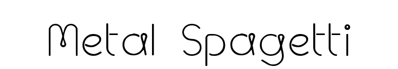 Metal Spagetti font preview
