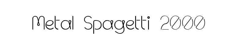 Metal Spagetti 2000 font preview