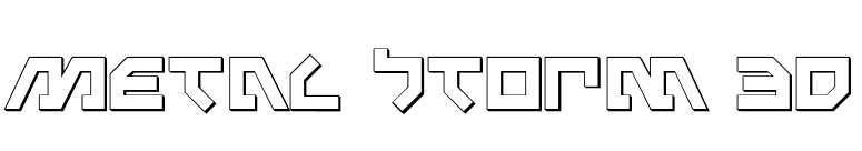Metal Storm 3D font preview