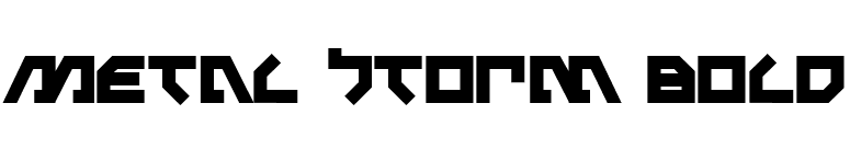 Metal Storm Bold font preview