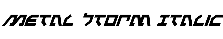 Metal Storm Italic font preview
