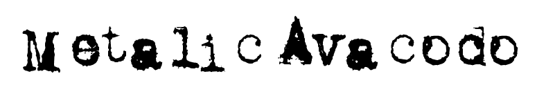Metalic Avacodo font preview