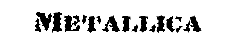 Metallica font preview