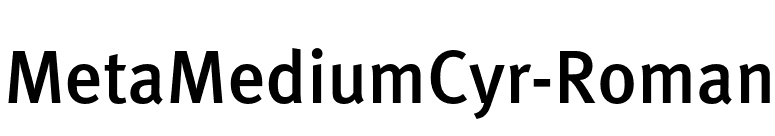 MetaMediumCyr-Roman font preview