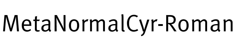 MetaNormalCyr-Roman font preview