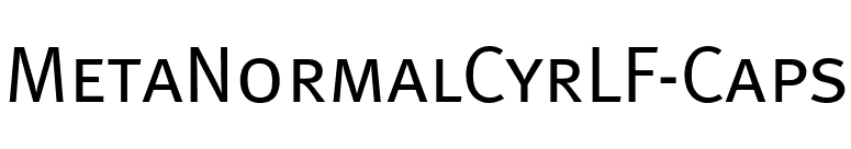 MetaNormalCyrLF-Caps font preview