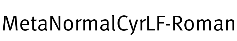 MetaNormalCyrLF-Roman font preview