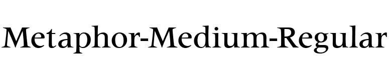 Metaphor-Medium-Regular font preview
