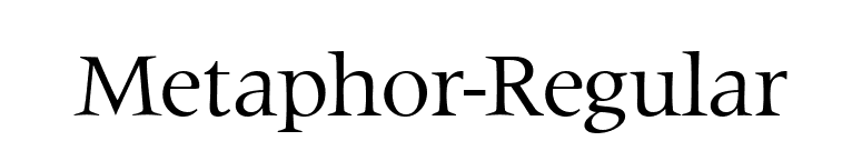 Metaphor-Regular font preview