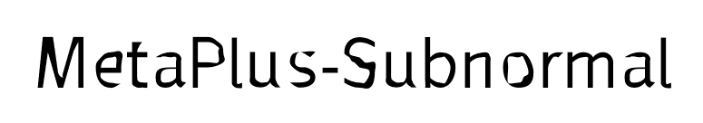 MetaPlus-Subnormal font preview