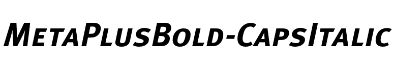 MetaPlusBold-CapsItalic font preview