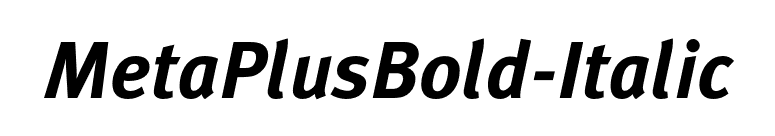 MetaPlusBold-Italic font preview