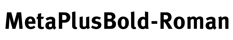 MetaPlusBold-Roman font preview