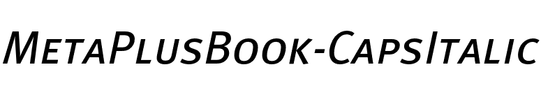MetaPlusBook-CapsItalic font preview