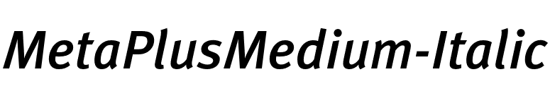 MetaPlusMedium-Italic font preview