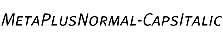 MetaPlusNormal-CapsItalic font preview