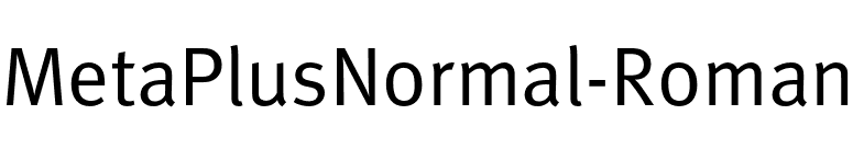 MetaPlusNormal-Roman font preview