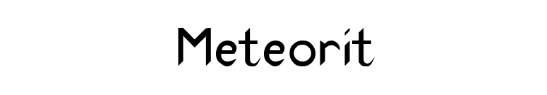 Meteorit font preview