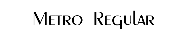 Metro Regular font preview