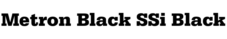 Metron Black SSi Black font preview