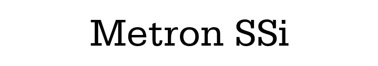 Metron SSi font preview
