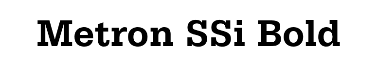 Metron SSi Bold font preview