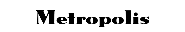 Metropolis font preview