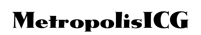 MetropolisICG font preview