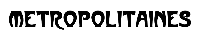Metropolitaines font preview