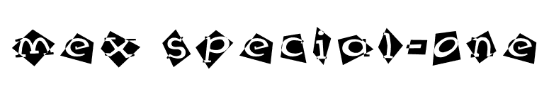 Mex Special-One font preview