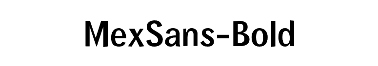 MexSans-Bold font preview
