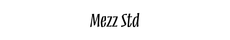 Mezz Std font preview