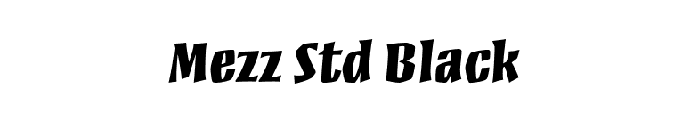 Mezz Std Black font preview