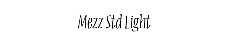 Mezz Std Light font preview