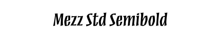Mezz Std Semibold font preview