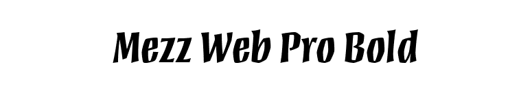 Mezz Web Pro Bold font preview