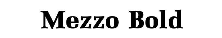 Mezzo Bold font preview